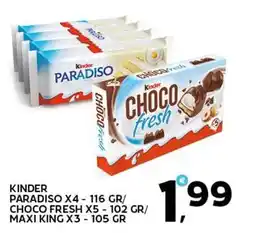 Extra Supermercati Kinder paradiso x4 offerta