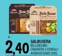 Galbusera bellebuono crackers 5 cereali/ avena/sesamo