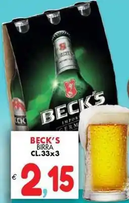 Al Discount Beck's birra offerta