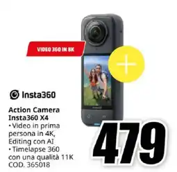MediaWorld Insta360 Action Camera Insta360 X4 offerta
