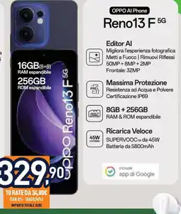 Unieuro Oppo opo Reno13 F 5G offerta