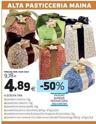 Coop Il panettone senza canditi offerta