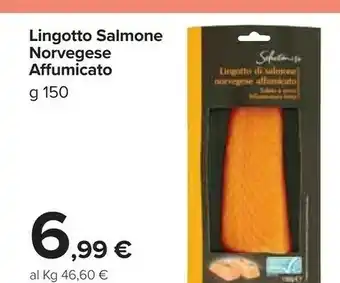 Carrefour Market Selection - lingotto di salmone norvegese affumicato 150 g(ml) offerta