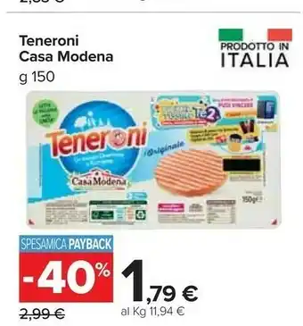 Carrefour Market Casa modena - teneroni l'originale 150 g(ml) offerta