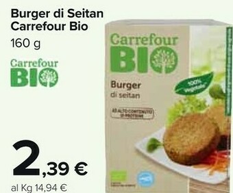 Carrefour bio burger di seitan