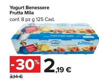 Carrefour Market Yogurt magro benessere zero grassi 2 frutta e cereali, 2 vaniglia, 2 mirtillo nero, 2 fragola 1000 g(ml) offerta