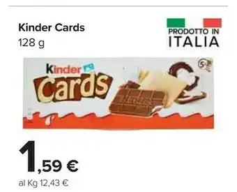 Carrefour Market Kinder cards 128 g(ml) offerta