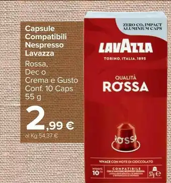 Carrefour Market Capsule compatibili nespresso qualita rossa offerta