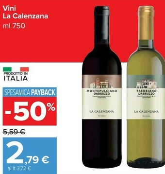 Carrefour Market Vini la calenzana offerta