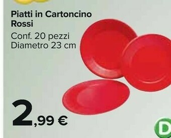 Piatti in cartoncino rossi