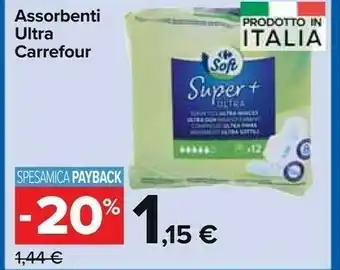 Carrefour Market Carrefour assorbenti ultra offerta