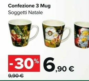 Confezione 3 mug