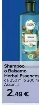 Carrefour Market Herbal essences 8001841170282 shampoo per capelli donna non professionale 250 ml offerta