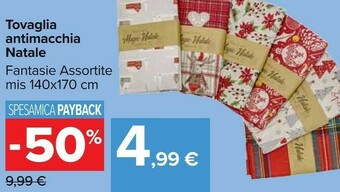 Carrefour Market Tovaglia antimacchia natale offerta