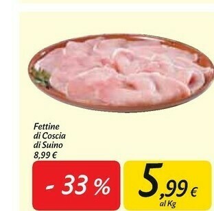 Carrefour Market Fettine di coscia di suino offerta