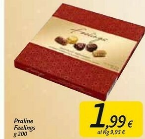 Carrefour Market Feelings praline 200 g offerta