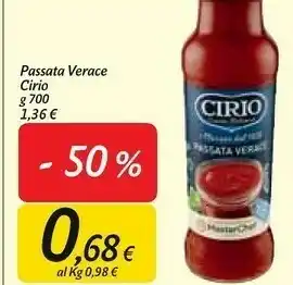 Carrefour Market La verace passata 700 g(ml) offerta