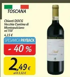 Carrefour Market Vecchia cantina di montepulciano chianti docg ml 750 offerta