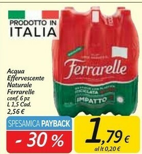 Carrefour Market Acqua minerale effervescente naturale offerta