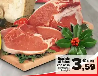 Carrefour Market Braciole di suino con osso offerta