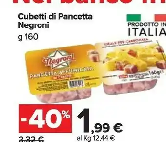 Carrefour Market Pancetta affumicata cubetti 160 g(ml) offerta