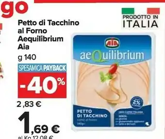 Carrefour Market Petto di tacchino al forno aequilibrium 140 g(ml) offerta