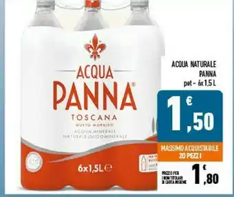 Conad Acqua panna toscana - acqua minerale naturale 9000 g(ml) offerta