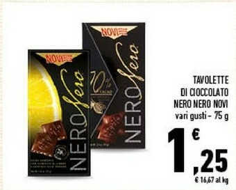 Conad Tavolette di cioccolato nero offerta