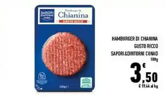 Conad Conad sapori e dintorni hamburger di chianina offerta