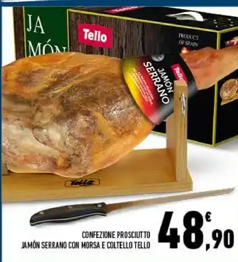 Conad Confezione prosciutto jamon serrano con morsa e col offerta