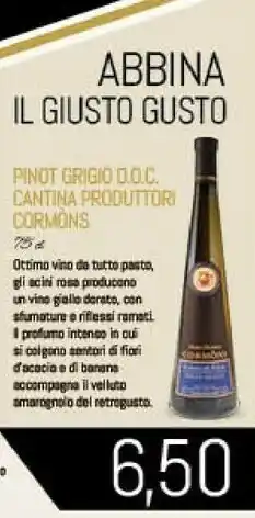 Conad Cantina produttori cormons pinot grigio doc offerta