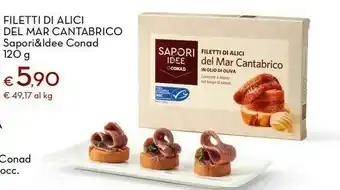 Conad Conad - filetti di alici del mar cantabrico sapori & ldee 120 g offerta