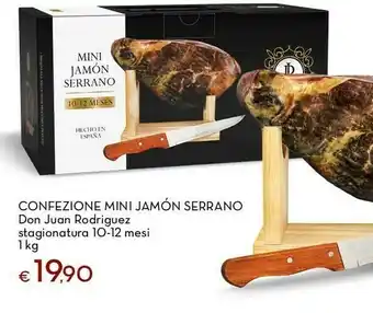 Conad Don juan rodriguez confezione mini jamòn serrano stagionatura 10-12 mesi offerta