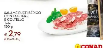 Salame fuet iberico con tagliere e col 150 g
