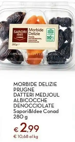Conad Sapori&ldee conad morbide delizie prugne datteri medjoul albicocche denocciolate offerta