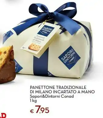 Conad panettone tradizionale di milano incartato a mano 1 kg