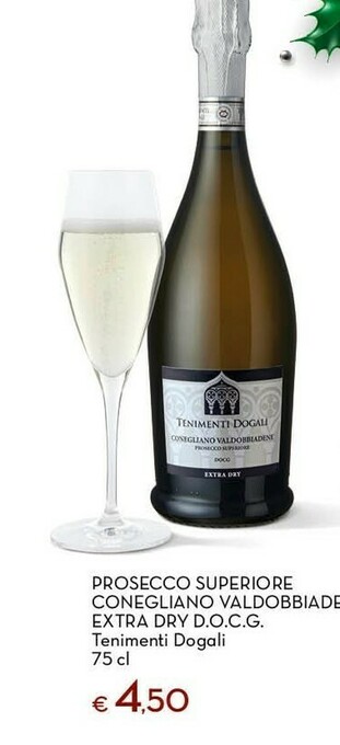 Conad Superstore Conegliano valdobbiadene prosecco superiore docg extra dry 750 g(ml) offerta