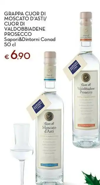 Conad Superstore Conad grappa cuor di moscato d'asti / cuor di valdobbiadene offerta