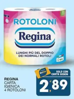 SeBón Supermercati Regina carta igienica 4 rotoloni offerta