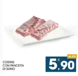 SeBón Supermercati Costine con pancetta di suino offerta