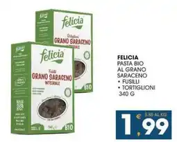SeBón Supermercati Felicia pasta bio al grano saraceno offerta