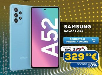 Euronics Samsung Galaxy A52 offerta