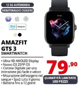 Comet AMAZFIT GTS 3 smartwatch offerta