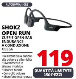 Comet SHOKZ Open run cuffie open-ear endurance a conduzione ossea offerta