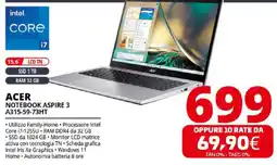 Comet ACER Notebook aspire 3 A315-59-73HT offerta