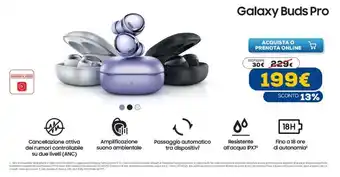 Euronics Samsung Galaxy Buds Pro offerta