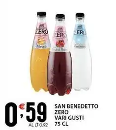 Sisa San benedetto zero vari gusti offerta