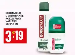 Sisa Borotalco deodorante roll/spray vari tipi offerta