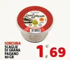 Premium Supermercati Soresina scaglie di grana padano offerta