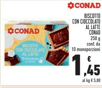 Conad Conad - biscotto e cioccolato al latte kids 250 g(ml) offerta